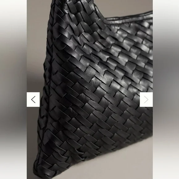 Walter Baker Shoulder Bag Black Woven Handbag - Picture 4 of 9